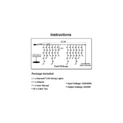 KNONEW Lumières De Noël Décorations Extérieures 400 LED 33ft 8 Modes Rideau Fée Chaîne Lumière Avec 75 Gouttes, Fil Clair LED Chaîne Lumière Intérieur Décor Pour Noces Décorations De Noël Blanc Chaud -Oui || N/A || pearhead 410vo1db L. AC SR10001000