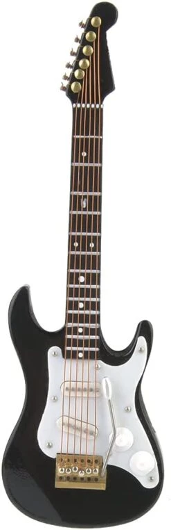 4 Cm Mini En Bois Guitare Électrique Modèle Miniature Arbre De Noël Pendentif Décoration Instrument De Musique Copie Cadeau Ornements Collection Avec Stand 4 Couleur (Black) -Oui || N/A || pearhead 41kKPyCarxS. AC SL1001