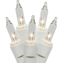 Lumières De L'arbre De Noël Blanc Dobar Holiday Pride - 100 Unités De Lumières Blanches Claires Sur Fil Blanc ( 22,5 Ft ) - Utilisation Intérieure / Extérieure - Liste UL - Modes Statiques Et Clignotants