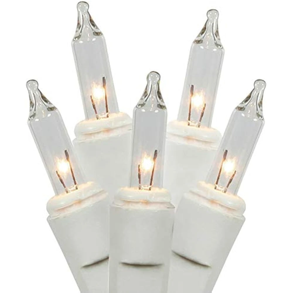 Lumières De L'arbre De Noël Blanc Dobar Holiday Pride - 100 Unités De Lumières Blanches Claires Sur Fil Blanc ( 22,5 Ft ) - Utilisation Intérieure / Extérieure - Liste UL - Modes Statiques Et Clignotants 3 Lumières De L'arbre De Noël Blanc Dobar Holiday Pride - 100 Unités De Lumières Blanches Claires Sur Fil Blanc ( 22,5 Ft ) - Utilisation Intérieure / Extérieure - Liste UL - Modes Statiques Et Clignotants