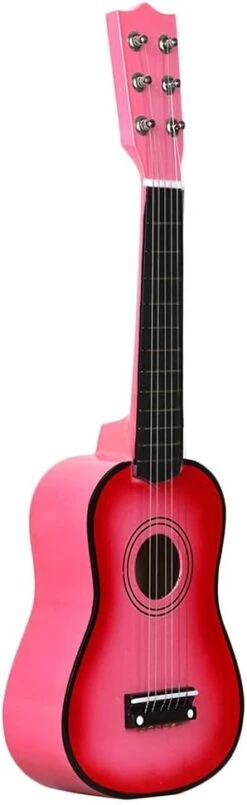 Baosity Finest Solid 1inch Acoustic Guitar Instrument De Musique Pour Enfants Débutants Etudiants Noël Anniversaire Cadeau, Rose