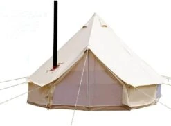 UNISTRENGH 4 Saison Large Tente De Glamping En Coton Imperméable à Tente Bélicoïdale Avec Trou Pour Fourre-tout Pour Camping Randonnée Fête De Noël