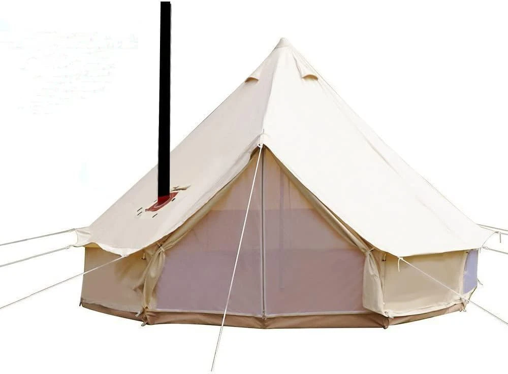 UNISTRENGH 4 Saison Large Tente De Glamping En Coton Imperméable à Tente Bélicoïdale Avec Trou Pour Fourre-tout Pour Camping Randonnée Fête De Noël 3 UNISTRENGH 4 Saison Large Tente De Glamping En Coton Imperméable à Tente Bélicoïdale Avec Trou Pour Fourre-tout Pour Camping Randonnée Fête De Noël