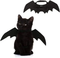 Halloween Pet Bat Wings Chat Chien Bat Costume, Chat Bat Wings Halloween Costume Pour Chats Petits Chiens, Chiot Cosplay Bat Costume Chat Ailes Pour Halloween Noël Fête D'anniversaire
