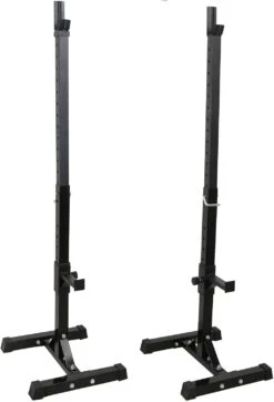 Cadeau De Noël 2 Pcs Réglable Rack Standard Acier Squat Stands Barbell Free Press Bench
