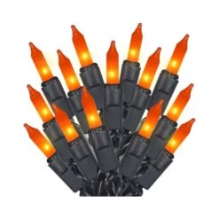 MULTI-SPARKING Éclairage Halloween Extérieur Orange - 35 Count Incandescent Mini Lumières De Noël Pour Décorations Halloween Intérieure Et Extérieure, 8.5 Pieds Fil Noir Halloween String Lights Set