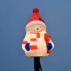 Romasaty Ensemble De 4 Marqueurs D'allée De Bonhomme De Neige De Noël Avec Quatre Ampoules C7, 7 Pieds Extensible Chaîne Légère étanche à La Pelouse De Noël Walkway Lane Décoration D'éclairage, Green Wire -Oui || N/A || pearhead 518yoTUi8aL. AC SL1500