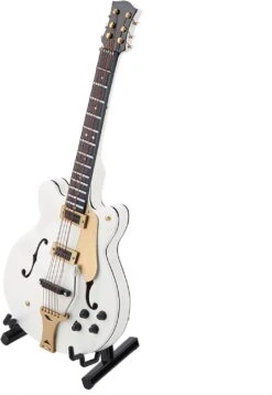 5.5in Blanc Miniature Guitare Électrique Réplique Avec Boîte Instrument Modèle Ornement Cadeau De Noël -Oui || N/A || pearhead 519hBKUpF1S. AC SL1500