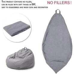 RTMX&kk Chaise De Jardin Siège Unique Bean Bag Housse De Canapé, Adulte Chaise Lounger Housse De Siège Couverture De Noël Gaming Beanbag Couvre Avec Poignée, Sans Remplissage, 90X80cm, C6 -Oui || N/A || pearhead 51KJi2hFekL. AC US1000