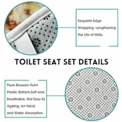 Rideau De Douche De Noël 4 Ensembles De Pièces Avec Des Tapis Antidérapants, Couvercle De Couvercle De Toilette Et Tapis De Bain, Rideau De Douche De Noël Avec 12 Crochets Ensemble De Salle De Bains Décor De Maison De Vacances -Oui || N/A || pearhead 51Kpo14qrRL. AC US1000