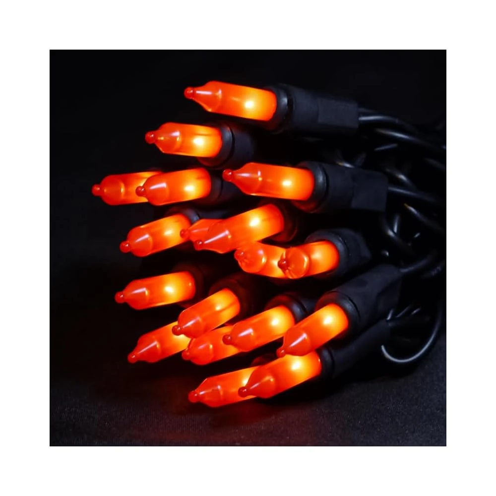 MULTI-SPARKING Éclairage Halloween Extérieur Orange - 35 Count Incandescent Mini Lumières De Noël Pour Décorations Halloween Intérieure Et Extérieure, 8.5 Pieds Fil Noir Halloween String Lights Set 7 MULTI-SPARKING Éclairage Halloween Extérieur Orange - 35 Count Incandescent Mini Lumières De Noël Pour Décorations Halloween Intérieure Et Extérieure, 8.5 Pieds Fil Noir Halloween String Lights Set - Image 5