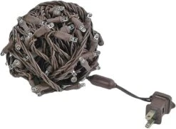 Lumières De Nouveauté 100 Lumières De Noël LED Commerciales ( Blanc Chaud ), Espace De 50 Pieds Avec Ampoule De 6 ", Ampoules De 5 Mm, Listées UL, Lumières De Cordes De Fil Brun -Oui || N/A || pearhead 51Os8Dm5VuL. AC SL1000