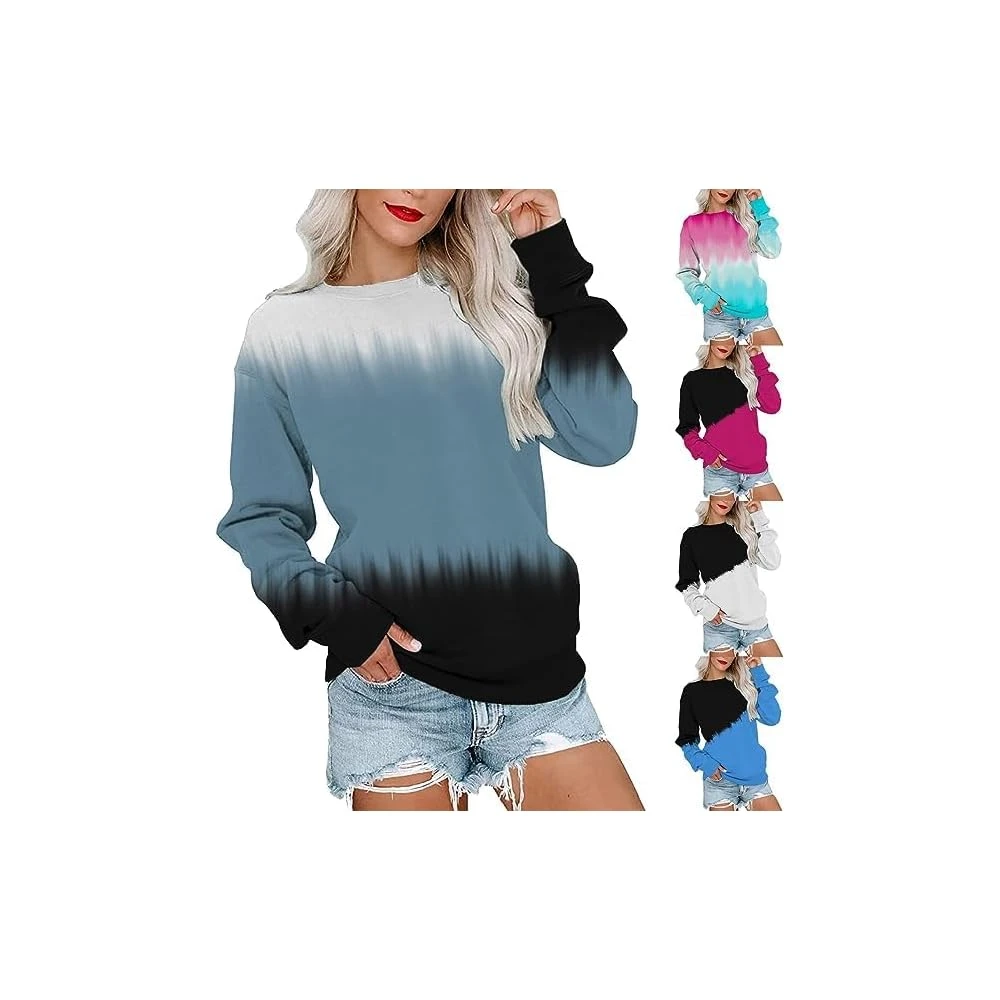 Ainid Femmes Crewneck Sweatshirts, Casual À Manches Longues Mignon Léger Lâche Tops Couleur Bloc/Solide/Halloween/Noël 5 Ainid Femmes Crewneck Sweatshirts, Casual À Manches Longues Mignon Léger Lâche Tops Couleur Bloc/Solide/Halloween/Noël - Image 3