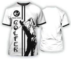 Chemise De Golf Pour Homme, Chemise De Golf Funny 3D Personnalisée, Cadeaux Pour Homme, Femme, Noël, Anniversaire, Famille