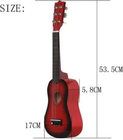 ZHJBD Finest Solid Wood 21inch 6 Instrument De Musique à Guitare Acoustique à Cordes Pour Enfants Débutants étudiants Noël Anniversaire Cadeau - Redcoding / 1459 -Oui || N/A || pearhead 51axCRMp4NL. AC SL1024 1