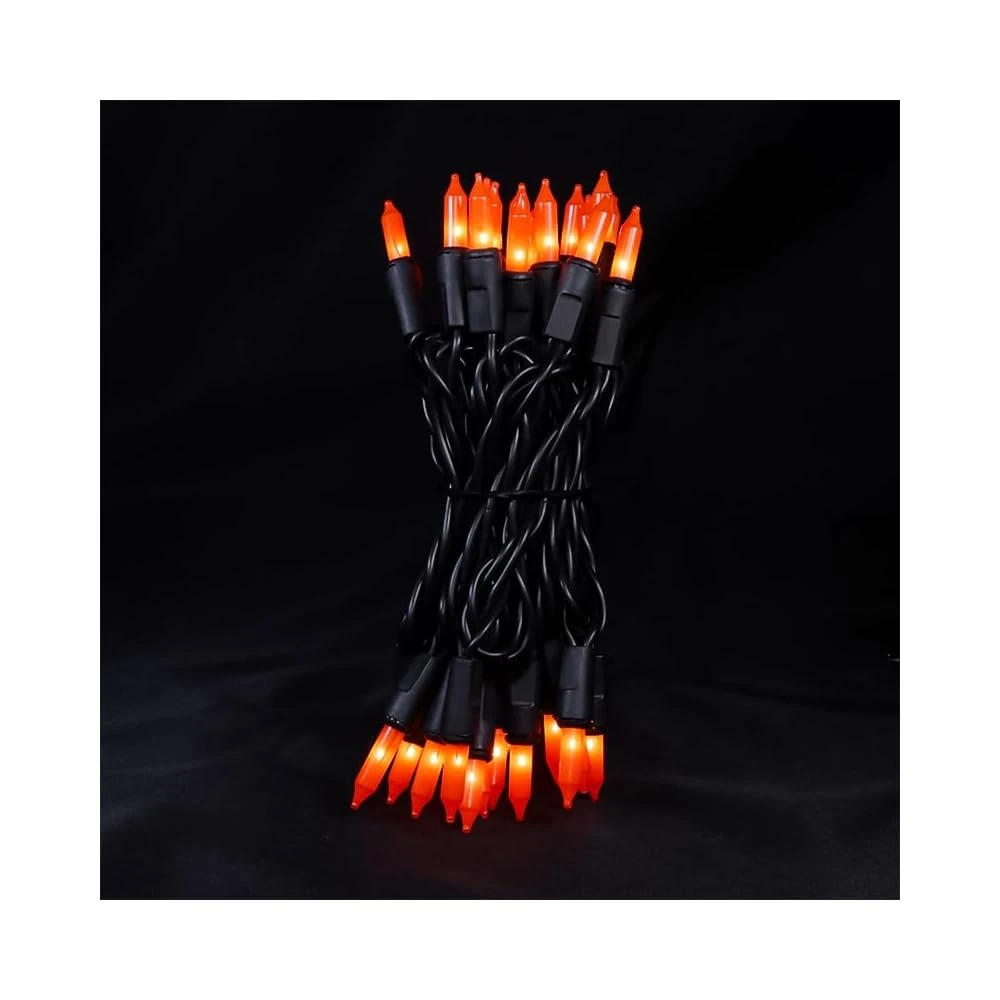 MULTI-SPARKING Éclairage Halloween Extérieur Orange - 35 Count Incandescent Mini Lumières De Noël Pour Décorations Halloween Intérieure Et Extérieure, 8.5 Pieds Fil Noir Halloween String Lights Set 9 MULTI-SPARKING Éclairage Halloween Extérieur Orange - 35 Count Incandescent Mini Lumières De Noël Pour Décorations Halloween Intérieure Et Extérieure, 8.5 Pieds Fil Noir Halloween String Lights Set - Image 7