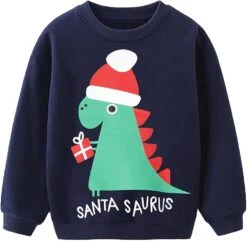 Petite Main Enfant Garçons Arbre De Noël Sweatshirts Enfants Noël Voiture Pull Chemises Crew Neck Tops Tees 2-7 Ans
