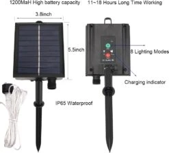 ZELUXDOT Extra Long Solaire Chaîne Lumières Extérieur 200FT Chaîne Lumières Étanche Solaire Alimenté Fée Chaîne Lumières 600 LED Pour Patio, Jardins, Cour Arrière, Arbre,Mariage, Noël -Oui || N/A || pearhead 51d3tOoUASL. AC SL1000