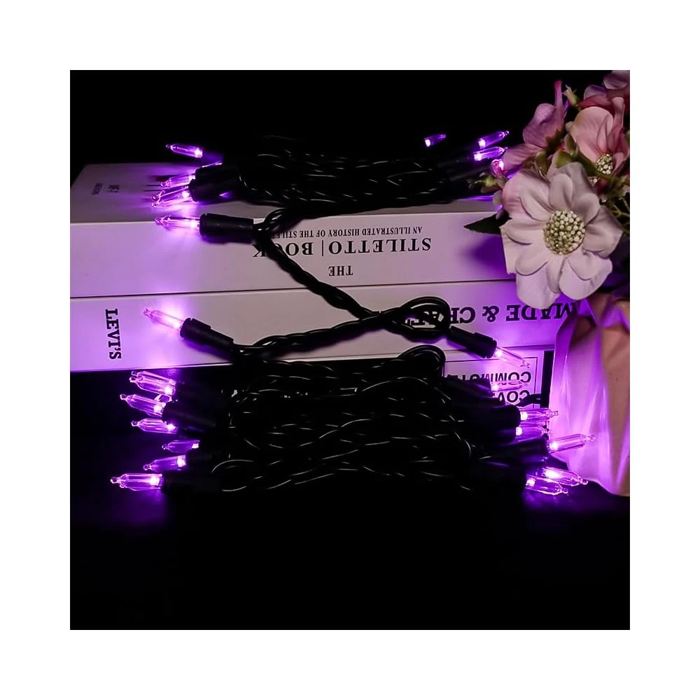 MULTI-SPARKING Violet Halloween Lumières (11 Pieds, 35 Count) - Mini Halloween String Lumières Intérieur LED Noir Fil, Lumières De Noël Pour Décorations D'Halloween En Plein Air 9 MULTI-SPARKING Violet Halloween Lumières (11 Pieds, 35 Count) - Mini Halloween String Lumières Intérieur LED Noir Fil, Lumières De Noël Pour Décorations D'Halloween En Plein Air - Image 7