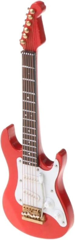 DZDZDZ Mini Instrument De Musique Modèle 14cm Mini Guitare Électrique Modèle Miniature Guitare Réplique De Noël Décoratifs Ornements -Oui || N/A || pearhead 51iC93jas1L. AC SL1500