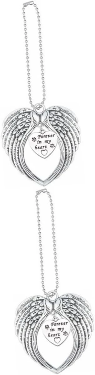 Garneck 2pcs Coeur Ailes Pendentif Voiture Accessoires Animaux Mémorial Décorations Anges Ailes Collier Noël Upside Down Croix Boucles D'oreilles Alliage Argent Ange Aile Charme De Voiture Noël 3 Garneck 2pcs Coeur Ailes Pendentif Voiture Accessoires Animaux Mémorial Décorations Anges Ailes Collier Noël Upside Down Croix Boucles D'oreilles Alliage Argent Ange Aile Charme De Voiture Noël