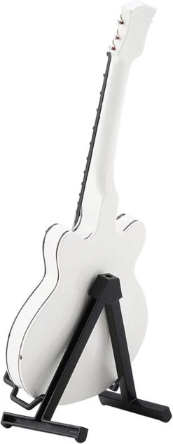 Réplique De Guitare électrique Miniature, Ornement De Modèle D'instrument Blanc 5,5 Pouces Avec Support Et étui Cadeau Noir, Cadeau De Noël Ou D'anniversaire Parfait -Oui || N/A || pearhead 51mmET kFaS. AC SL1500