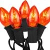 Lumières De Noël Orange SUNSGNE C7, Lumières De Cordes Orange Extérieures 25Ft Avec 27 Ampoules Orange Clair ( 2 Pièces De Rechange ), Lumières De Noël Vintage Pour Patio, Café, Fête, Vacances, Décoration De Noël - Fil Noir -Oui || N/A || pearhead 51qUb5sOfyL. AC SL1001
