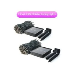 Feux Solaires SOLARBABY, 8 Modes Feux Solaires Décoratifs De Noël Extérieur Imperméable 200 Led Solar Fairy Lights Blanc Pour La Maison Jardin Mariage Patio Party Holiday-2 Pack -Oui || N/A || pearhead 51s6lmIQ cL. AC SR10001000