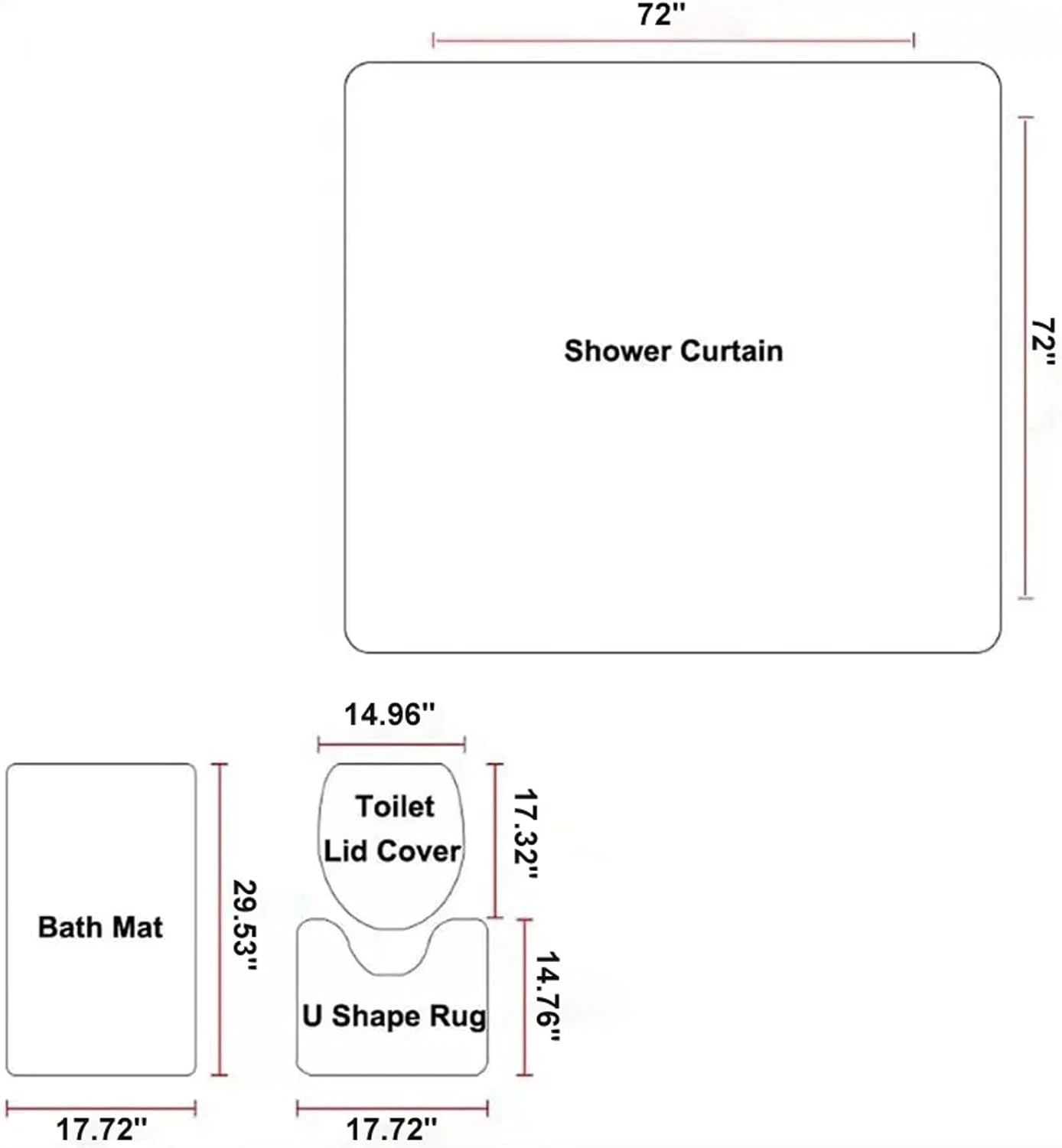 Doimck Cauchemar Avant Noël Rideaux De Douche Pour Salle De Bains Ensembles, Cauchemar Avant Noël Salle De Bains Ensembles Avec Rideau De Douche Et Tapis (N5) 4 Doimck Cauchemar Avant Noël Rideaux De Douche Pour Salle De Bains Ensembles, Cauchemar Avant Noël Salle De Bains Ensembles Avec Rideau De Douche Et Tapis (N5) - Image 2