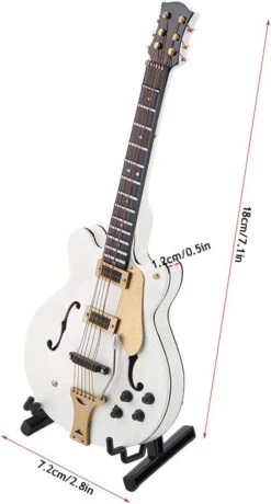 7in Blanc Miniature Guitare Électrique Réplique Avec Boîte Instrument Modèle Ornements Cadeaux De Noël 14 7in Blanc Miniature Guitare Électrique Réplique Avec Boîte Instrument Modèle Ornements Cadeaux De Noël -Oui || N/A || pearhead 51x8X0MLTFL. AC SL1001