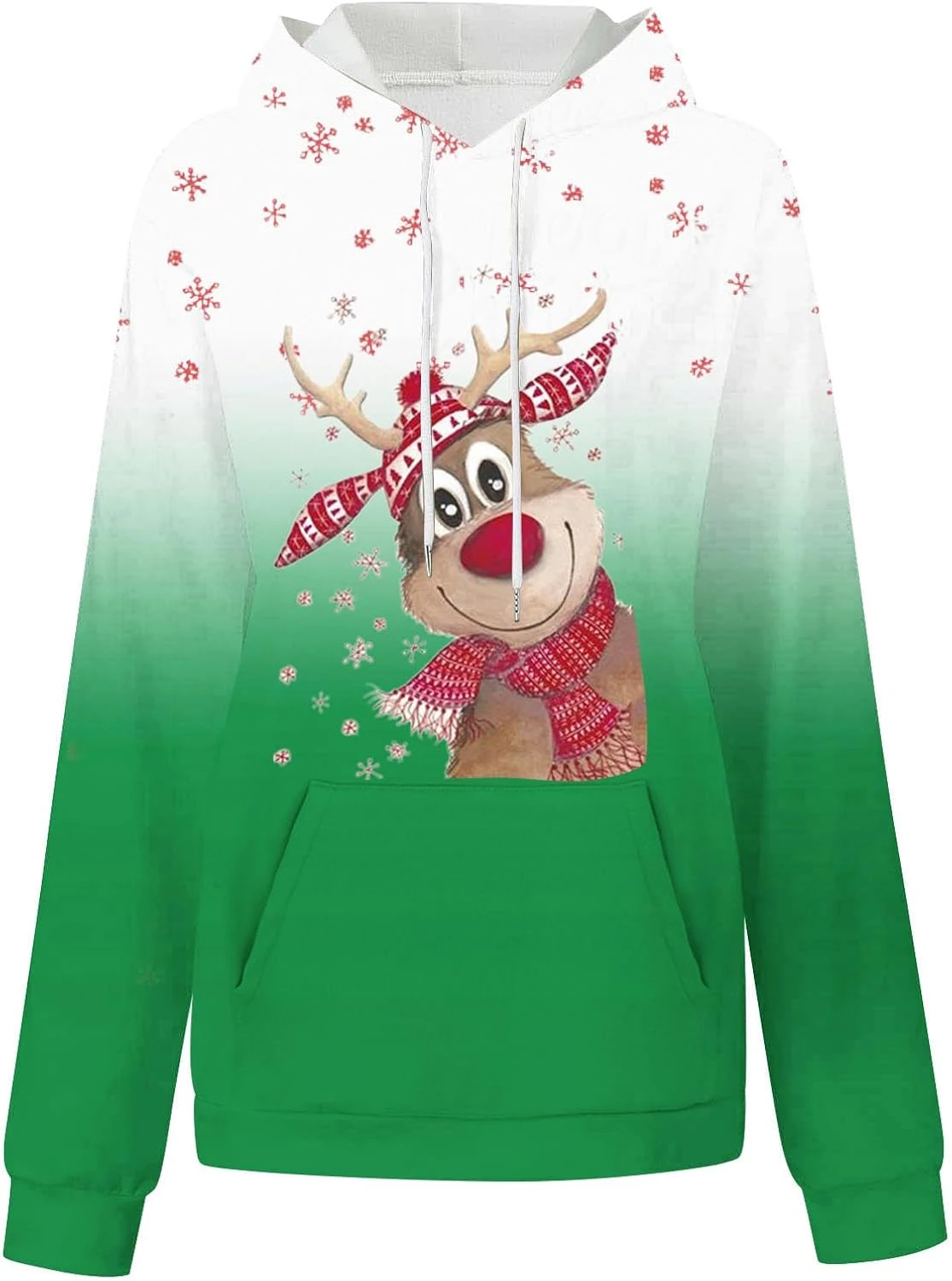 EGNMCR Sweatshirts à Capuche Pour Femmes Casual Noël Hoodies Pull Mignon Gradient Xmas Elk Print Sports Hoodie Avec Poches 6 EGNMCR Sweatshirts à Capuche Pour Femmes Casual Noël Hoodies Pull Mignon Gradient Xmas Elk Print Sports Hoodie Avec Poches - Image 4