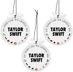 3 PCS Drôle Taylor 2024 Voiture Air Fresheners Pour Voiture, Longue Durée Suspendue Voiture Air Freshener Pour Taylor Fans, Noël Nouvel An Anniversaire Encens Chips Cadeaux Pour Homme Femmes