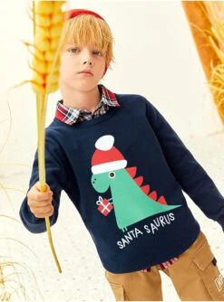 Petite Main Enfant Garçons Arbre De Noël Sweatshirts Enfants Noël Voiture Pull Chemises Crew Neck Tops Tees 2-7 Ans -Oui || N/A || pearhead 6123Vluda2L. AC UL1099