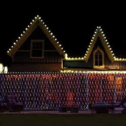 2 -Pack Battery Operated 100LED 8 Modes Net Mesh Lights 4.9x3.9Ft Luminaires étanches à Large Angle LED Pour Noël Tree Patio Gate Yard Party Wedding And Holiday Decor (Multi Color) -Oui || N/A || pearhead 613ep5cRDzL. AC SL1000