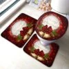 Wondertify Cloches De Noël Salle De Bains Antidérapant Pad Bow Et Flocons De Neige 3 Pièces Salle De Bains Tapis Ensemble, Bath Mat+Contour+Toilet Couvercle Rouge Or Vert -Oui || N/A || pearhead 613xJSbhbS. AC SL1000