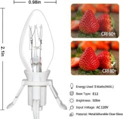 4 Définit Le Cordon D'accessoires Avec Une Ampoule, 6 Feuilles UL Listé Lumières De Village De Noël à Cordon Blanc Avec Des Bouchons D'interrupteur Marche / Arrêt, Lampe D'encombrement C7 Pour Noël Halloween Craft House Village Salt Lamp Decor -Oui || N/A || pearhead 615Y1 tJJJL. AC SL1340