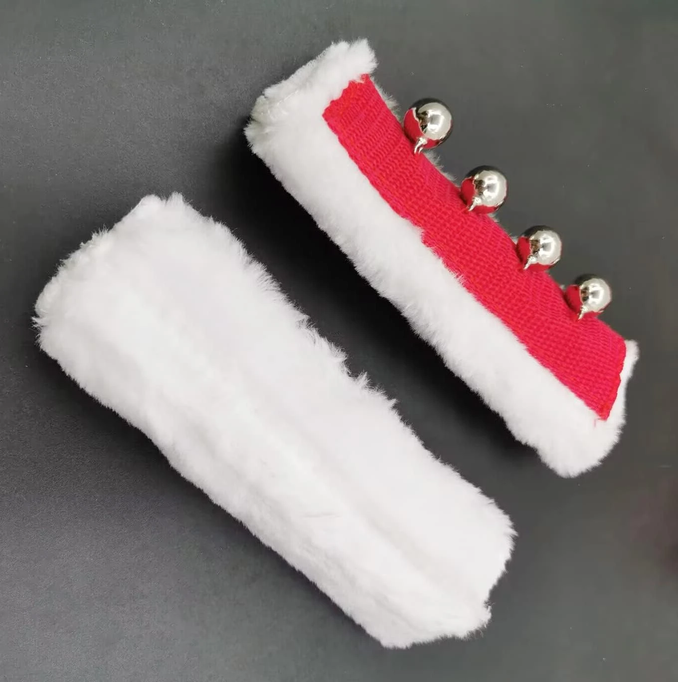 NRTFE Toison Cheval Halter Bridle Cover Avec Cloches Pour Parade De Noël Rouge Santa Equestrian Decoration Holiday 3pack 6 NRTFE Toison Cheval Halter Bridle Cover Avec Cloches Pour Parade De Noël Rouge Santa Equestrian Decoration Holiday 3pack - Image 4