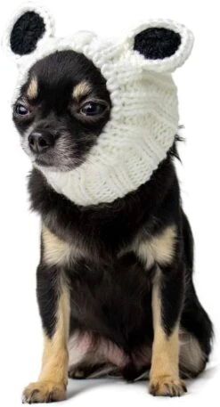 Costume De Chien Zoo Snoods - Wraps D'oreille Sans Rabat Chaud Pour Chiens, Snood De Chien Kungfu Panda, Costume De Petit Chien Pour Halloween, Noël Et Nouvel An, Couvercles D'oreille Silencieuse Pour Chien De Fil Doux ( Petit )