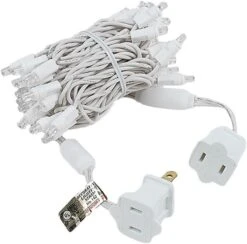 Lumières De Nouveauté 50 Lumières De Noël LED Commerciales ( Blanc Chaud ), 25 Pieds Avec Un Espacement Des Ampoules De 6 Pouces, Ampoules De 5 Mm, Listées UL, Lumières De Cordes De Fil Blanc -Oui || N/A || pearhead 617BWGTgUlL. AC SL1000