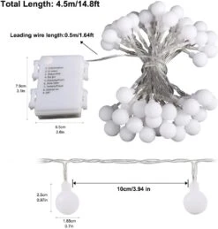 Feux De Chaîne LED ALOVECO Feux De Chaîne Alimentés Par Batterie 18 Pieds 50 LED Avec Télécommande 8 Modes Luminaires De Fée étoilés Globe Pour Noël En Plein Air Jardin De Noël Fête De Noël ( Multicolore ) -Oui || N/A || pearhead 617Lkq0mirL. AC SL1200