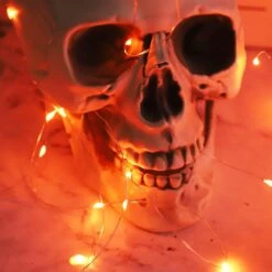 Feuilles D'orange Décorations D'Halloween, 2 Pack 100LED Fée De Cuivre Lumières De Scintillement Gothique à Piles Pour La Maison, La Chambre, Le Jardin, Le Patio, L'extérieur, Le Décor De Noël - Orange -Oui || N/A || pearhead 618SR4uYjL. AC SL1500