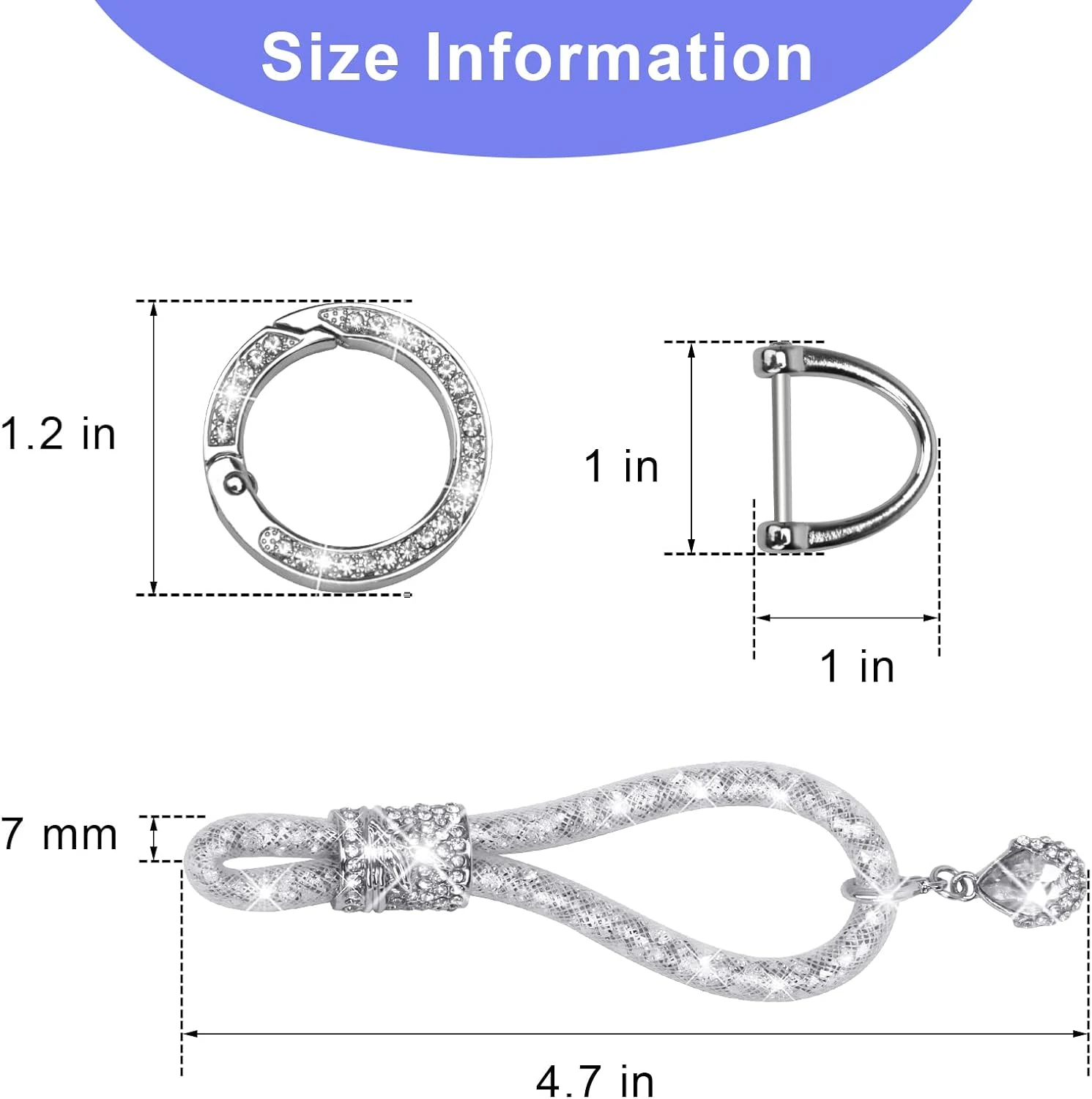 Porte-clés De Voiture En Cristal De Vitesse, Porte-clés Bling Bling Porte-clés En Strass Pour Femme Cadeau De Noël D'anniversaire 4 Porte-clés De Voiture En Cristal De Vitesse, Porte-clés Bling Bling Porte-clés En Strass Pour Femme Cadeau De Noël D'anniversaire - Image 2