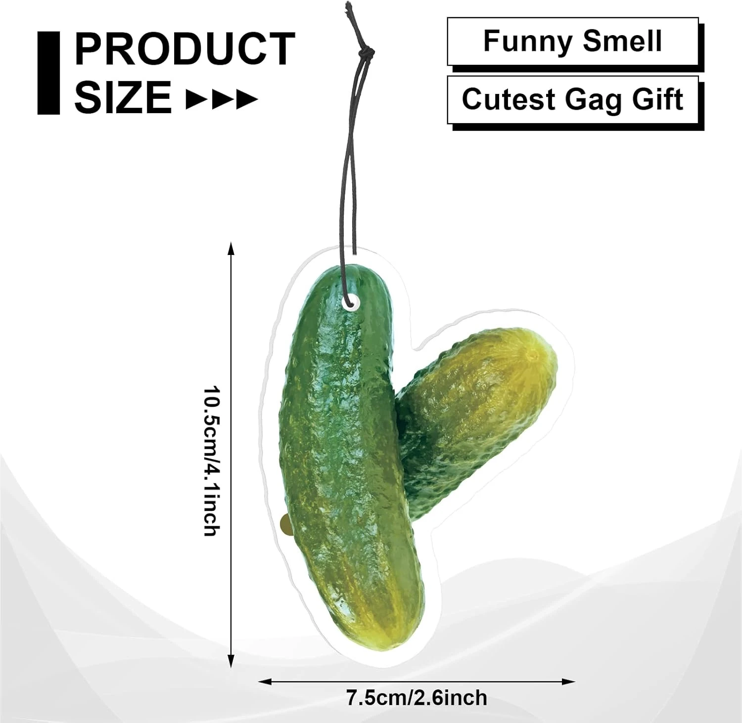 6 Pcs Drôle Pickle Voiture Air Freshener Suspendue Aneth Voiture Diffuseur Ornements Pickle Air Freshener Suspendue Aneth Pickle Air Fresheners Voiture Accessoires Cadeau Idéal Pour La Fête Des Pères, Anniversaire, Noël 4 6 Pcs Drôle Pickle Voiture Air Freshener Suspendue Aneth Voiture Diffuseur Ornements Pickle Air Freshener Suspendue Aneth Pickle Air Fresheners Voiture Accessoires Cadeau Idéal Pour La Fête Des Pères, Anniversaire, Noël - Image 2
