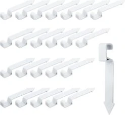 AIEX 24pcs Lumière Extérieure Accrochage Crochets, En Plastique Lumière Chaîne Crochets Pour Gutter Eaves Faisceau Et Panneau De Toit, Patio Lumière Cintres Pour Halloween Noël Nouvel An Fête De Fête Décorations
