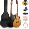 Guitare Acoustique, MIRIO 41Full Size Professional Acoustic Cutaway Guitar Kit Set W/Guitare Bag, Strap, Tuner Pick Pour Adulte, Étudiant, Débutant Naturel, Cadeau De Noël -Oui || N/A || pearhead 61BH1DD3b8L. AC SL1500