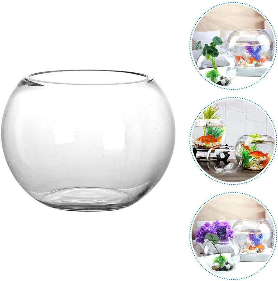 Verre Bubble Bowl Verre Poissons Bols Aquarium Rond Clair Poissons Gardien Fishbowl Golden Fish Tank Vase Pot Pour Fête De Mariage Événement Noël Vacances Décor à La Maison 12 Cm Fish Bowl Vase 6 Verre Bubble Bowl Verre Poissons Bols Aquarium Rond Clair Poissons Gardien Fishbowl Golden Fish Tank Vase Pot Pour Fête De Mariage Événement Noël Vacances Décor à La Maison 12 Cm Fish Bowl Vase - Image 4