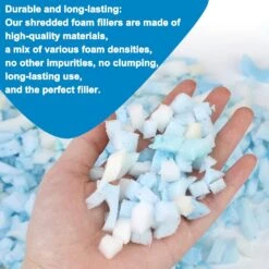 Jmuiiu 300g/10.58oz Bean Bag Filler Déchiqueté Mémoire Mousse Remplissage Remplissage Pour Oreillers, Bean Bag Chaises, Poupées, Canapés, Animaux Farcis De Noël, Artisanat -Oui || N/A || pearhead 61CUCWxWaOL. AC SL1001 1