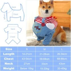 Costume De Chien De Poupée Mortelle Pour Animaux De Compagnie, Cosplay De Chien Chanceux Costume De Fête De Noël Pour Vêtements De Chien D'Halloween Pour Petits Chiens De Grande Taille -Oui || N/A || pearhead 61Dvn9n0vcL. AC SL1001