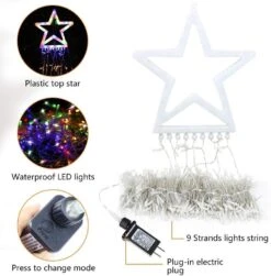 PUHONG Christmas Decoration Outdoor Star String Lights, 16.4Ft Christmas Tree Toppers Lights 320 LED 8 Memory Modes With 14 & Quot; Étoile éclairée Pour Halloween Noël Nouvel An An Anniversaire De Vacances Anniversaire 14 PUHONG Christmas Decoration Outdoor Star String Lights, 16.4Ft Christmas Tree Toppers Lights 320 LED 8 Memory Modes With 14 & Quot; Étoile éclairée Pour Halloween Noël Nouvel An An Anniversaire De Vacances Anniversaire -Oui || N/A || pearhead 61F1vZ6tlIL. AC SL1000