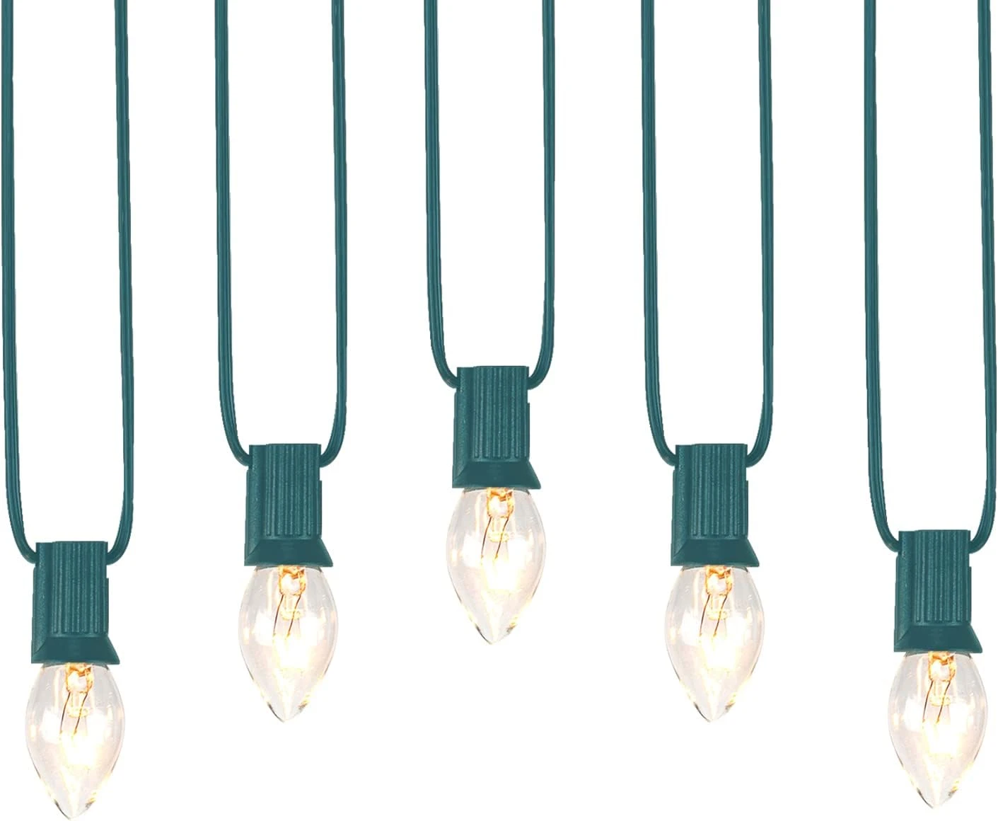 LIDORE Clair De Noël Lumière C7 En Plein Air Chaîne Lumières Toit-ligne Suspendue Lumière Chaîne Pour Patio Patio Arrière-cour Fête Décoration E12 Base Blanc Chaud 4 LIDORE Clair De Noël Lumière C7 En Plein Air Chaîne Lumières Toit-ligne Suspendue Lumière Chaîne Pour Patio Patio Arrière-cour Fête Décoration E12 Base Blanc Chaud - Image 2